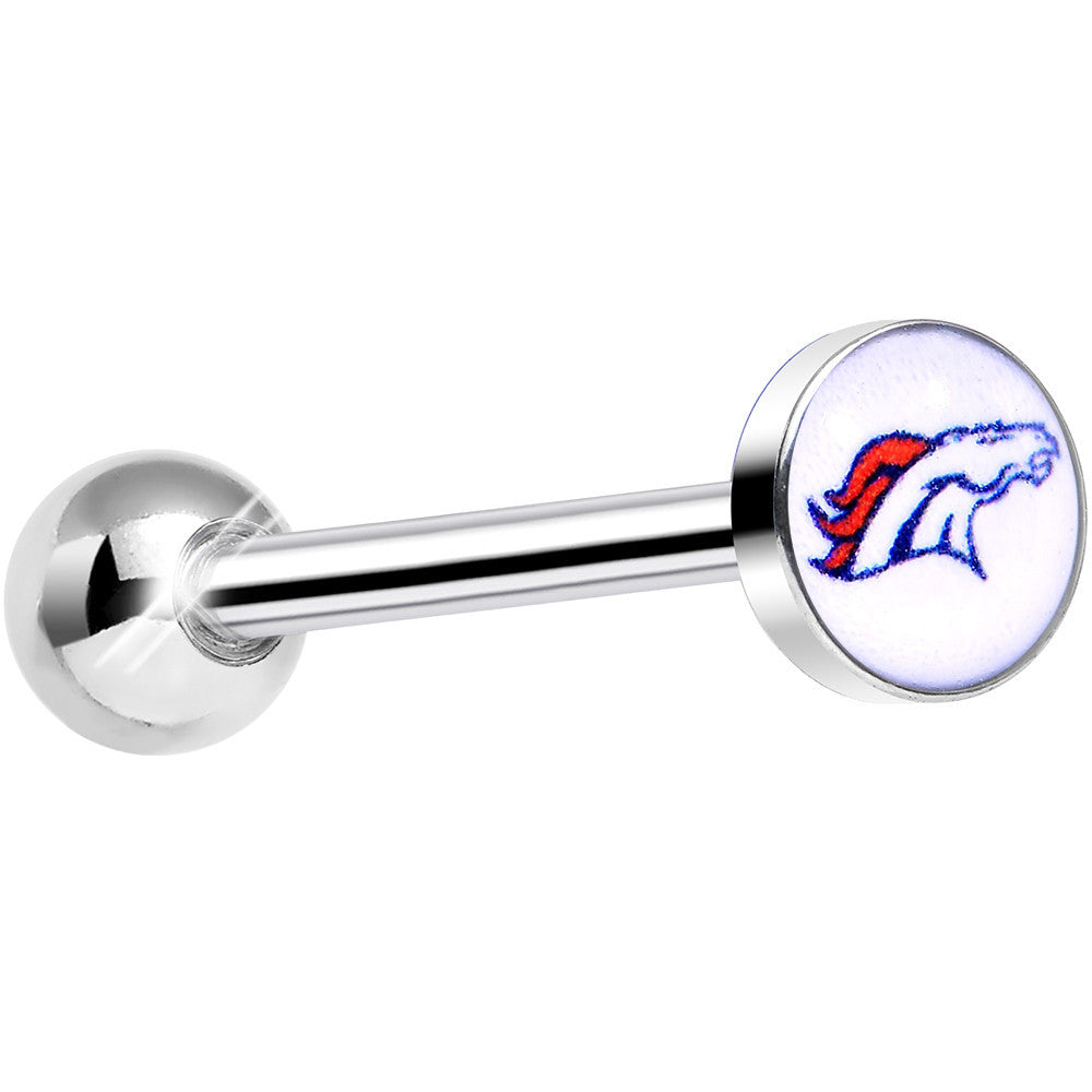 Officially Licensed NFL Denver Broncos Barbell Tongue Ring