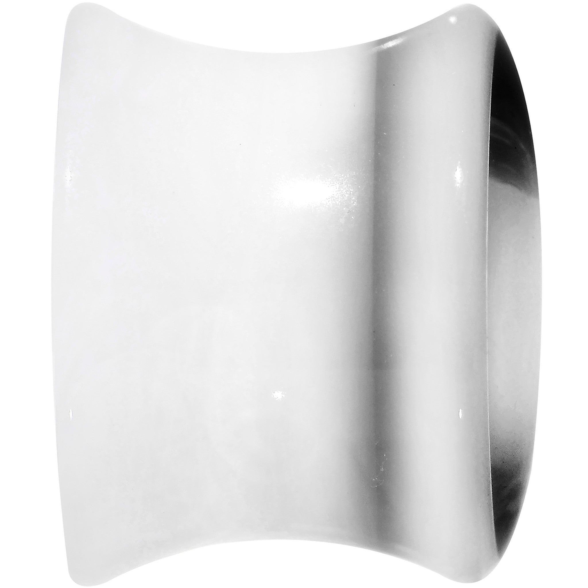 9/16 White Black Acrylic Adoring Heart Saddle Plug