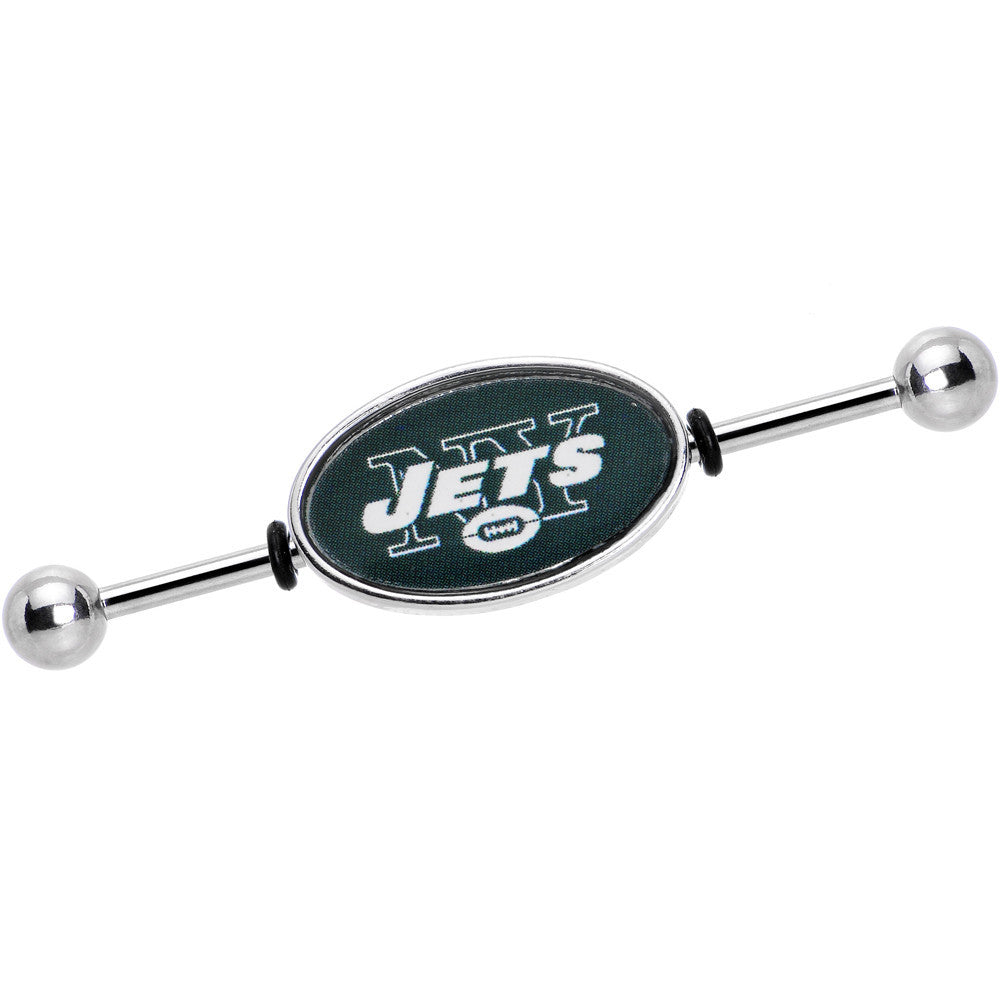 Officially Licensed NFL New York Jets Industrial Barbell