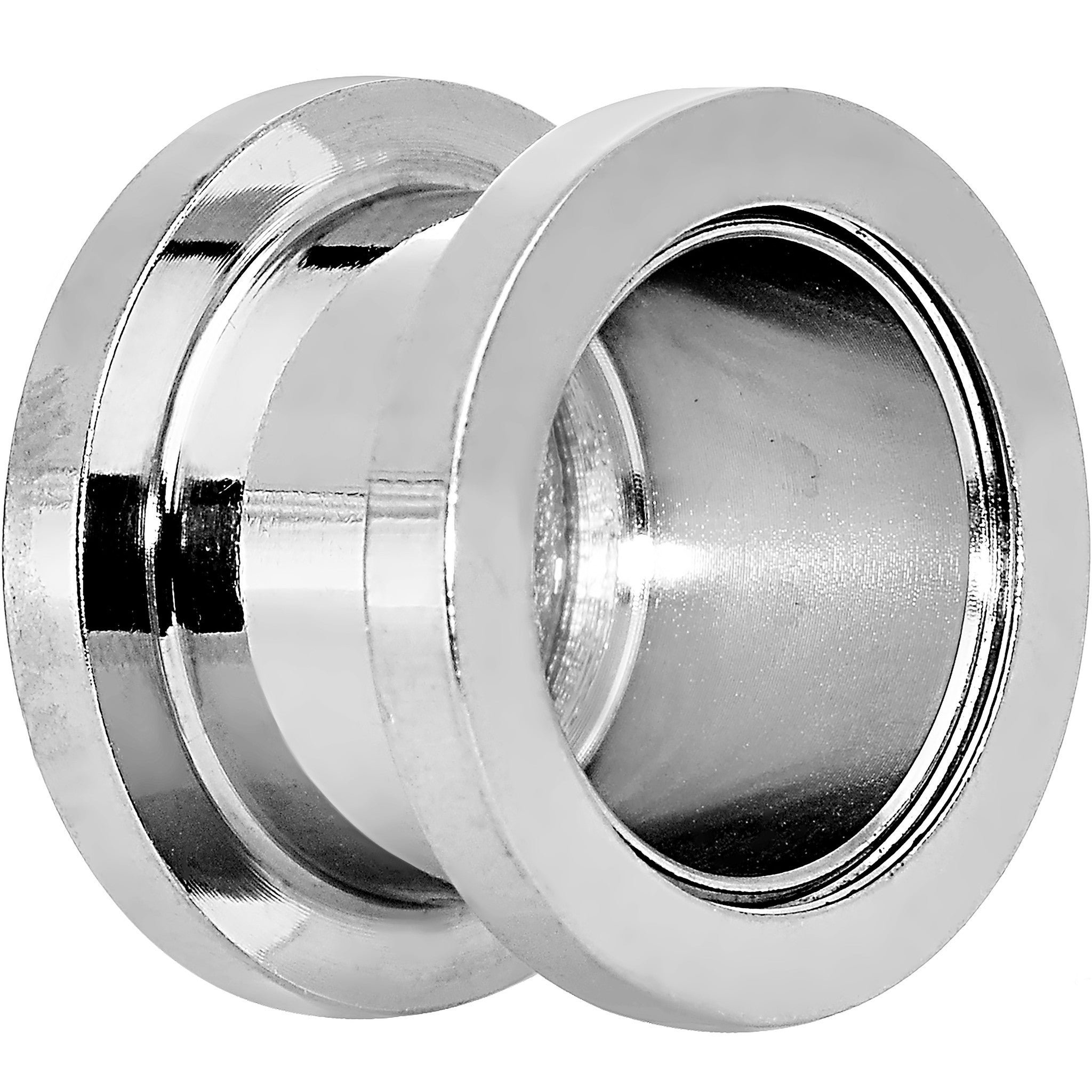 1/2 Stainless Steel Clear Gem Anchor Tunnel Plug