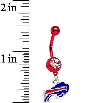 Officially Licensed NFL Buffalo Bills Dangle Belly Ring