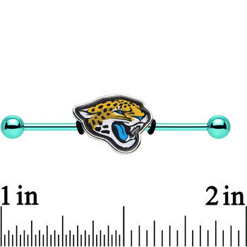 Officially Licensed Jacksonville Jaguars Logo Industrial Barbell 38mm