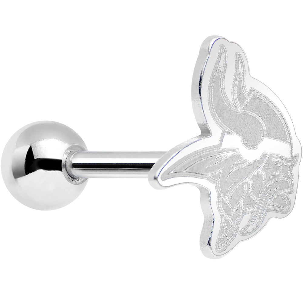 Officially Licensed Minnestoa Vikings Cut Out Barbell Tongue Ring