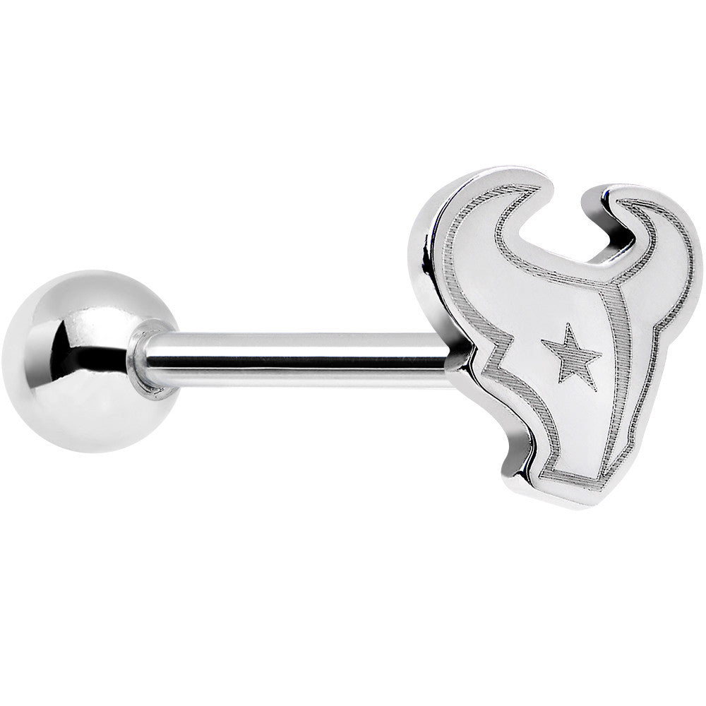 Officially Licensed Houston Texans Cut Out Barbell Tongue Ring