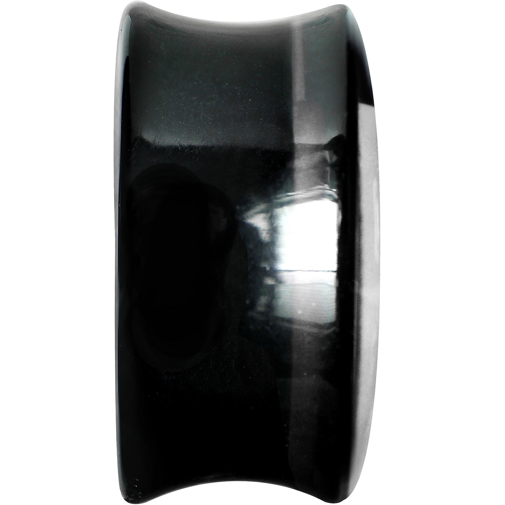 20mm Black Acrylic White Heart Saddle Plug