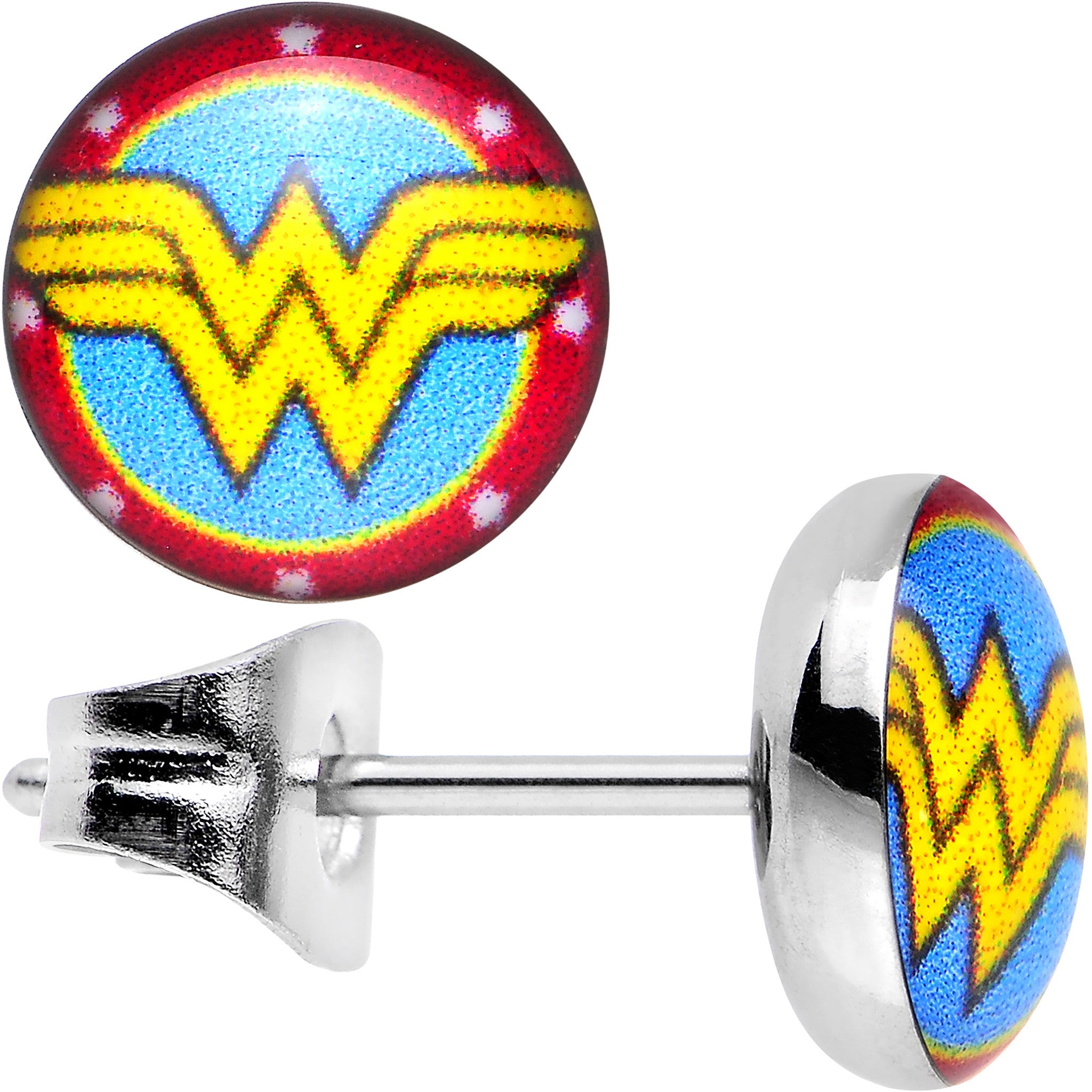 Officially Licensed 316L Stainless Steel Wonder Woman Stud Earrings