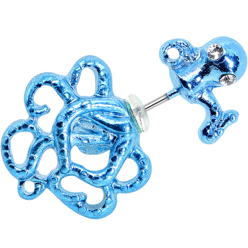 316L Stainless Steel Blue Octopus Cheater Plug