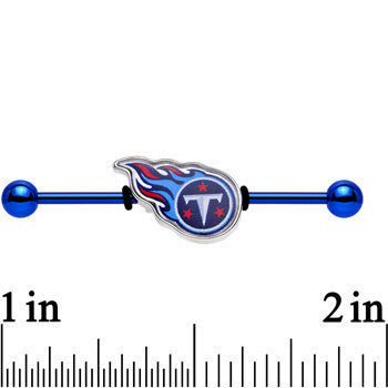 Officially Licensed Tennessee Titans Logo Industrial Barbell 38mm