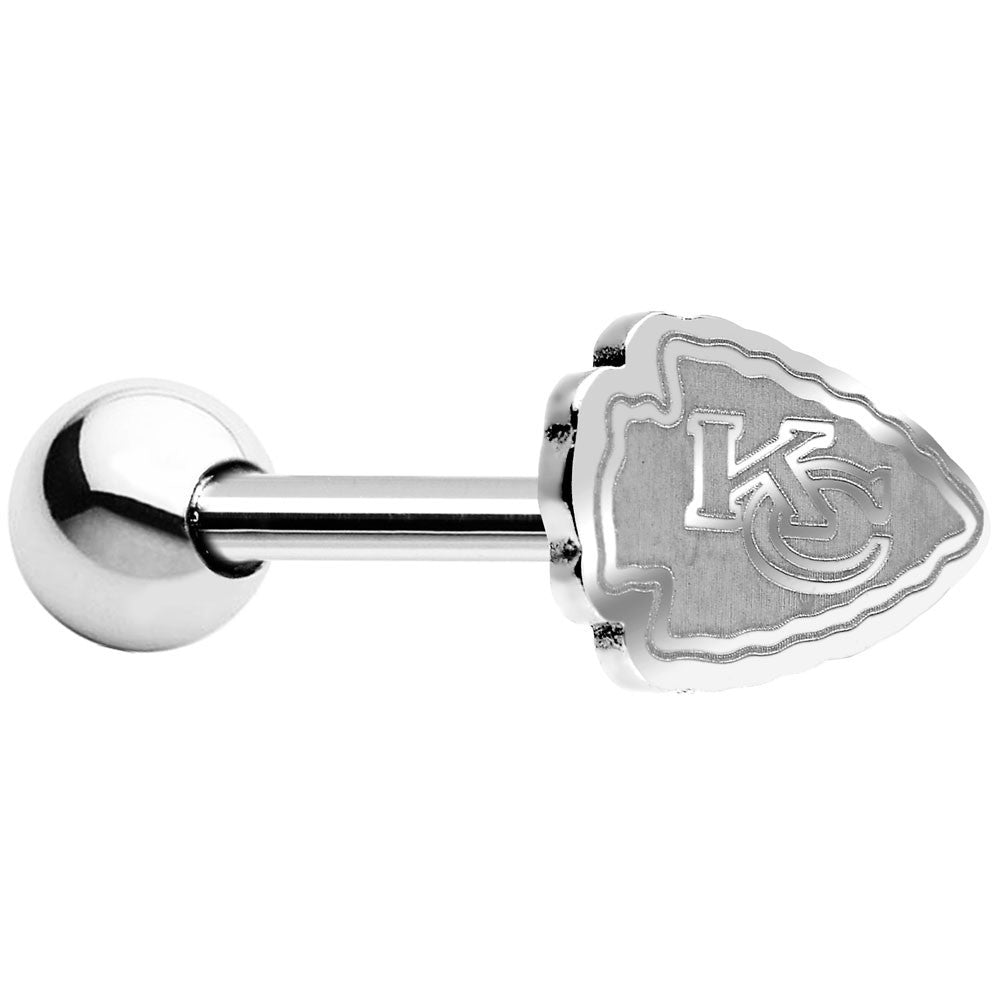 Officially Licensed Kansas City Chiefs Barbell Tongue Ring