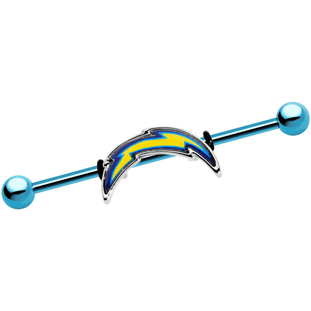 Officially Licensed San Diego Chargers Logo Industrial Barbell 38mm