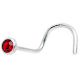 22 Gauge Press Fit Ruby Red Gem Stainless Steel Nose Ring