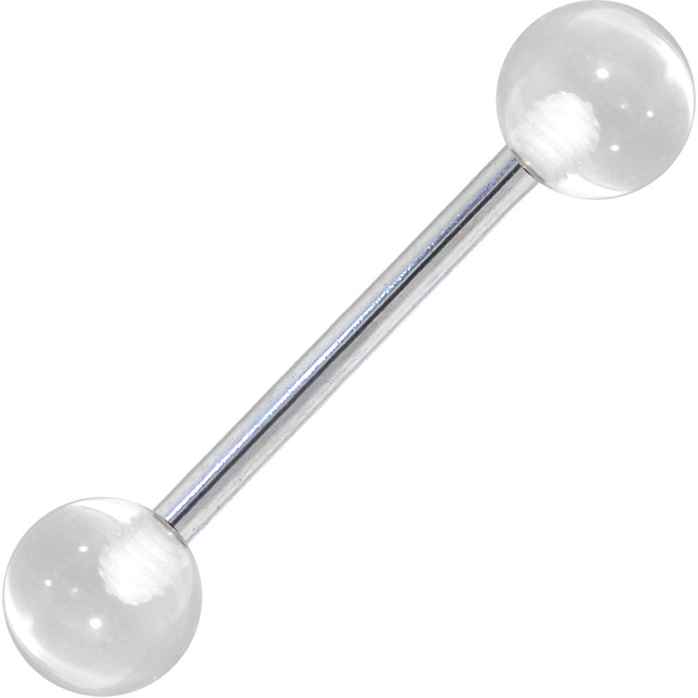Cool Clear Barbell Tongue Ring