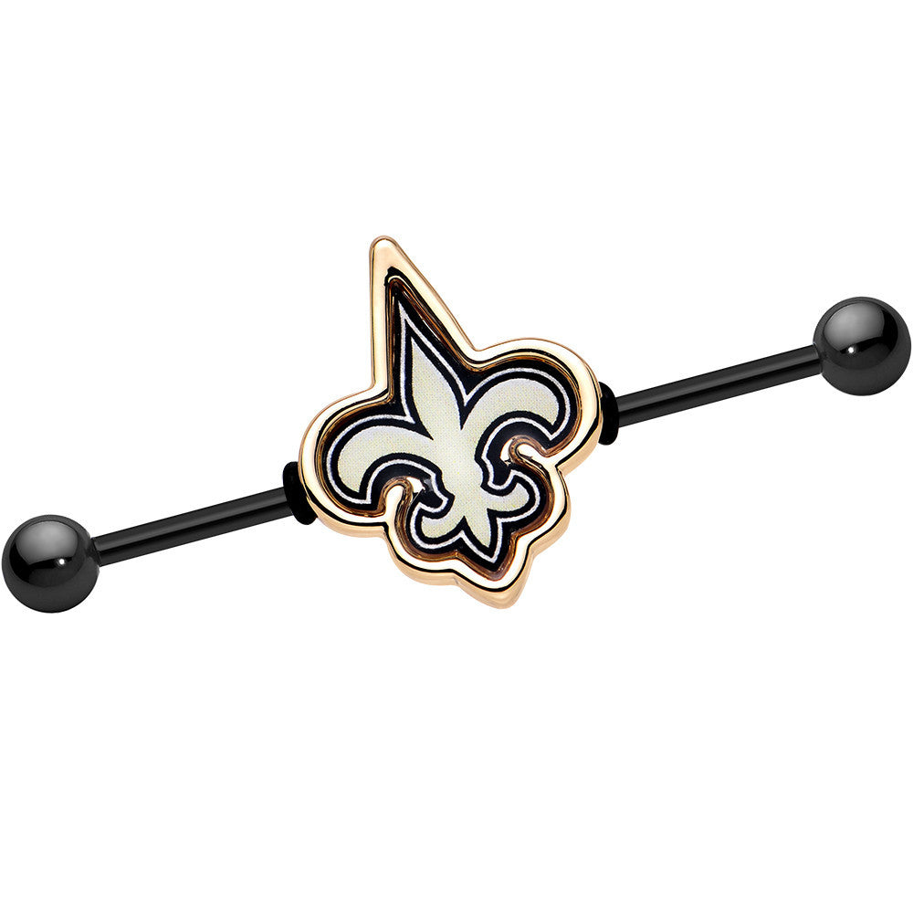 Officially Licensed New Orleans Saints Logo Industrial Barbell 38mm
