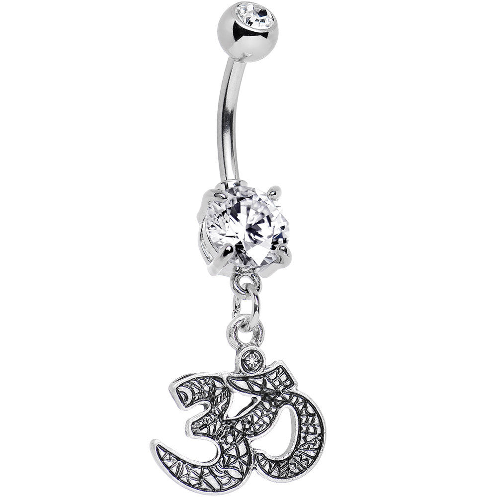 Clear Gem Namaste All Day, Baby Dangle Belly Ring