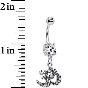 Clear Gem Namaste All Day, Baby Dangle Belly Ring