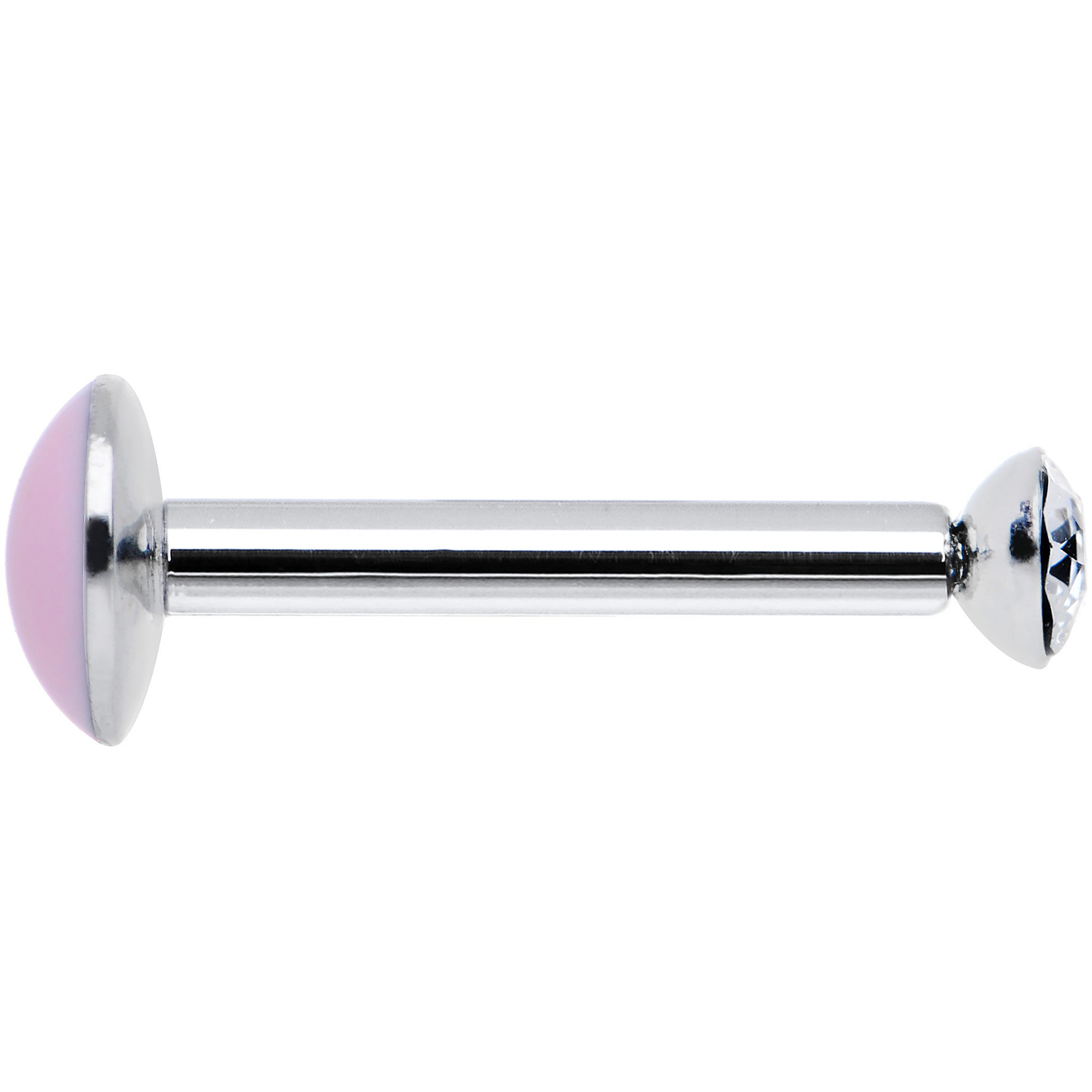 16G 5/16 Handmade Labret Created with Crystals 2.5mm