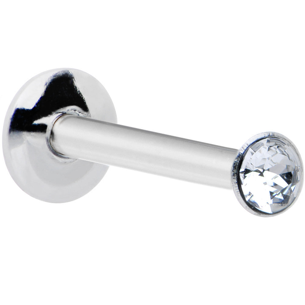 16 Gauge 3/8 Handmade Labret Created with Crystals 2.5mm