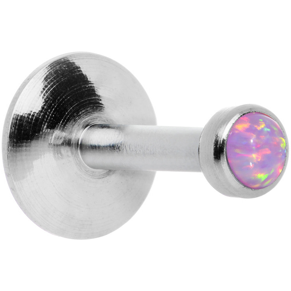 1/4 Steel 2.5mm Synthetic Pink Opal Internal Thread Tragus Earring