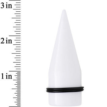 24mm White Acrylic Straight Taper Set