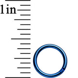 16 Gauge 5/16 Blue Anodized Titanium Hinged Segment Ring