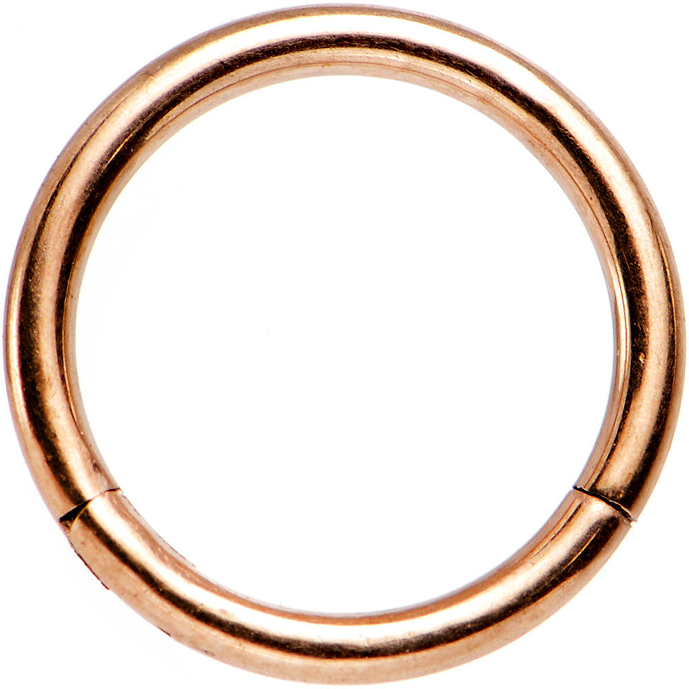 16 Gauge 5/16 Rose Gold Tone Hinged Segment Ring