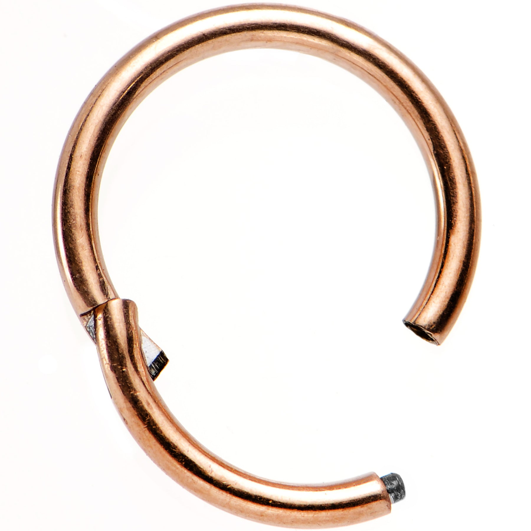 16 Gauge 5/16 Rose Gold Tone Hinged Segment Ring