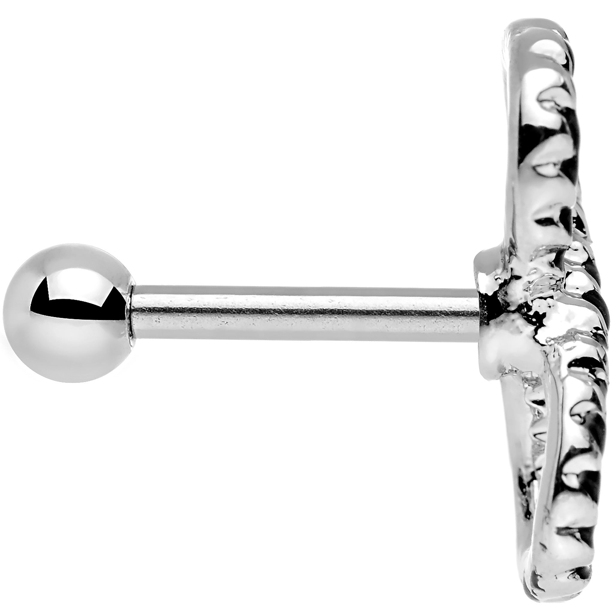 16G 1/4 Black Gem Roped Infinity Cartilage Earring