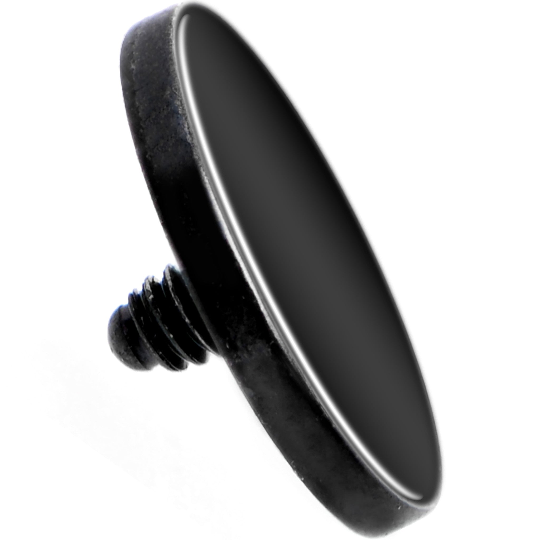 14 Gauge Black Titanium IP 4mm Flat Disc Dermal Anchor Top