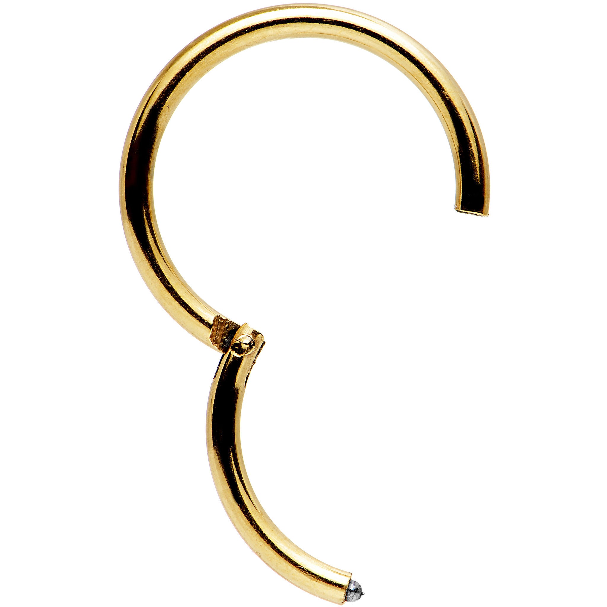 16 Gauge 3/8 Gold Tone Anodized Hinged Segment Ring