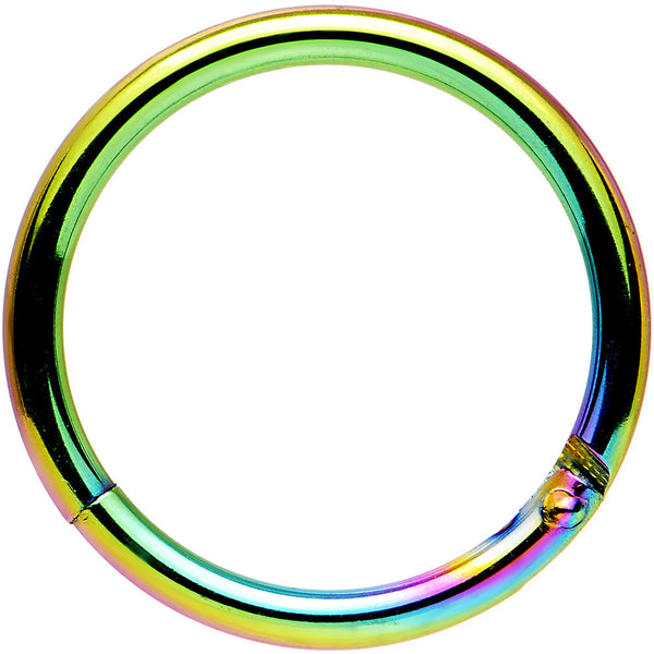 16 Gauge 3/8 Rainbow Anodized Hinged Segment Ring