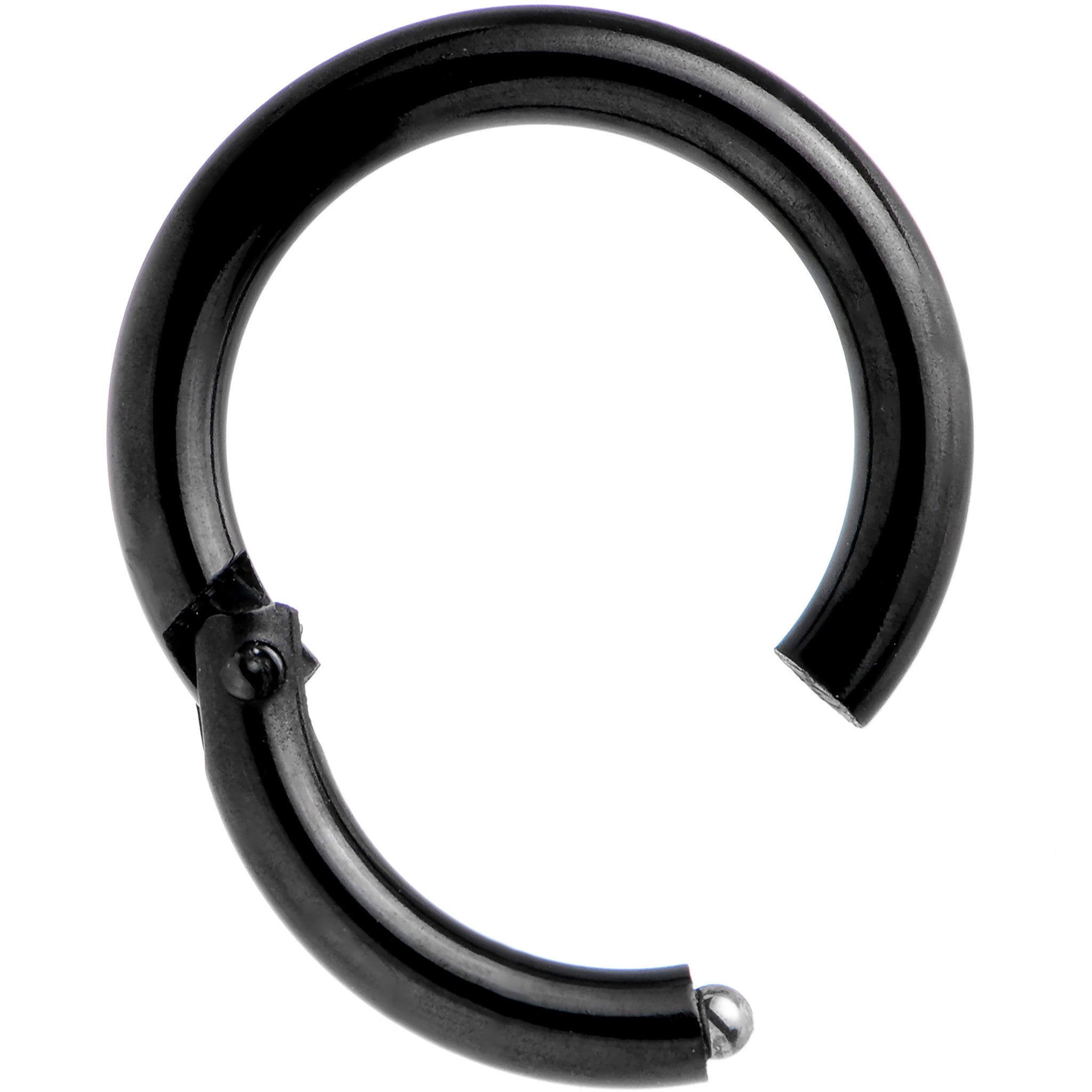 14 Gauge 5/16 Black Anodized Hinged Segment Ring