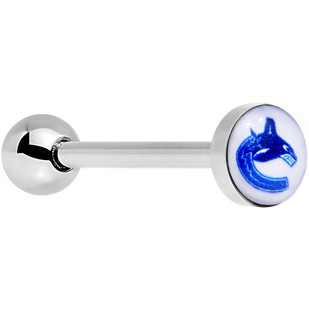Officially Licensed NHL Vancouver Canucks Logo Tongue Ring