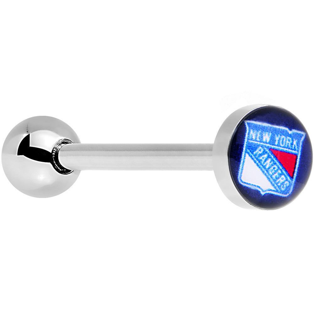 Officially Licensed NHL New York Rangers Logo Tongue Ring