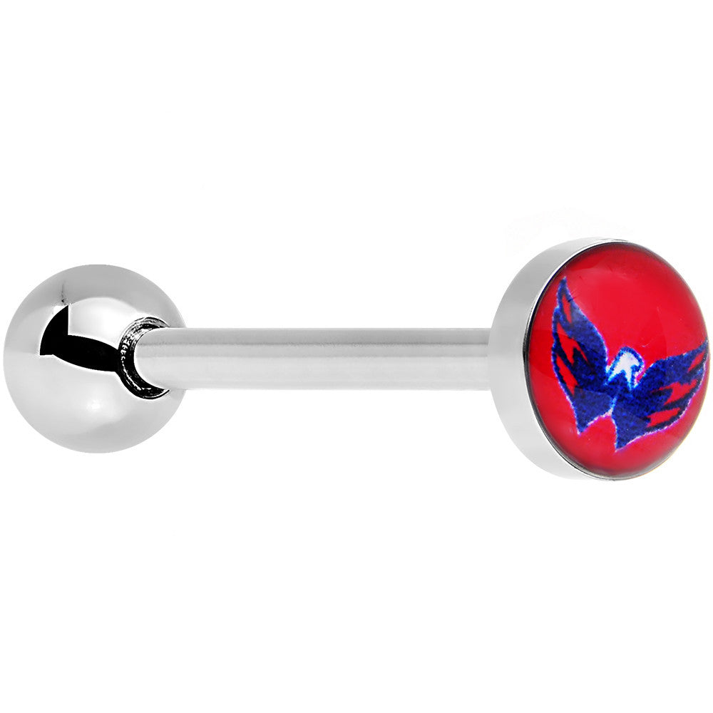 Officially Licensed NHL Washington Capitals Logo Tongue Ring