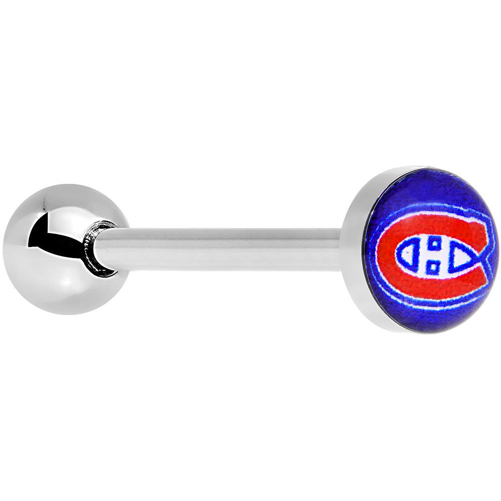 Officially Licensed NHL Montreal Canadiens Logo Tongue Ring