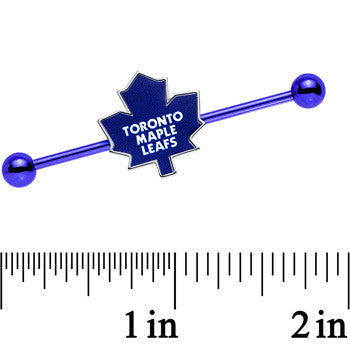 Licensed Blue Anodized NHL Toronto Maple Leaf Industrial Barbell 38mm
