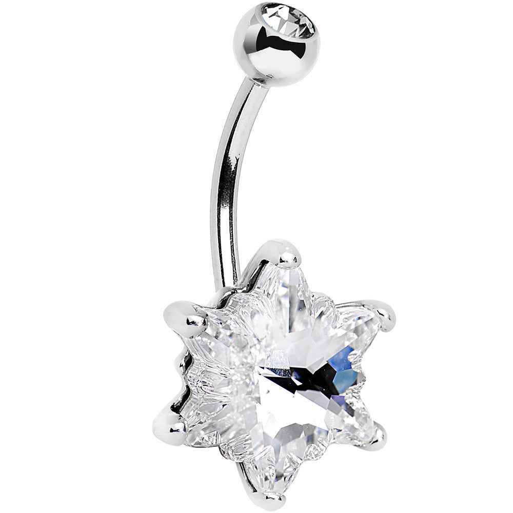 16mm Gigantic Star Belly Ring Created with Crystals