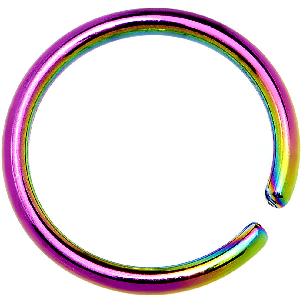 18 Gauge 5/16 Rainbow Anodized Annealed Steel Seamless Circular Ring