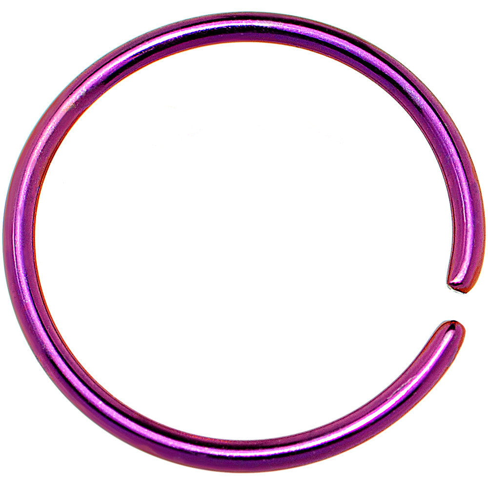 20G 3/8 Purple Anodized Annealed Steel Seamless Circular Ring