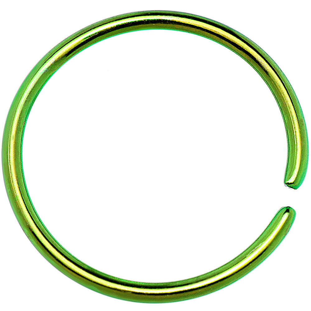 20G 3/8 Green Anodized Annealed Steel Seamless Circular Ring