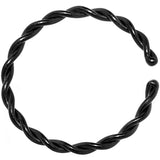 20 Gauge 5/16 Black IP Annealed Steel Seamless Braided Circular Ring