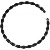 20 Gauge 3/8 Black IP Annealed Steel Seamless Braided Circular Ring