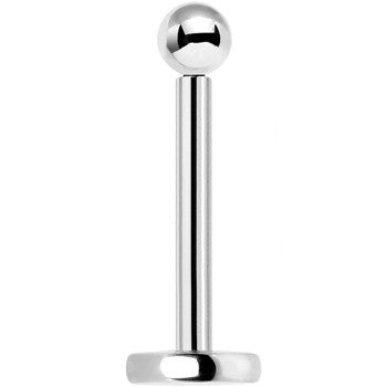 18G 5/16 2mm Steel Ball Internally Threaded Labret Monroe Tragus