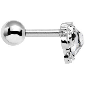 16G 1/4 Clear Gem Steel Glam Elephant Tragus Cartilage Earring