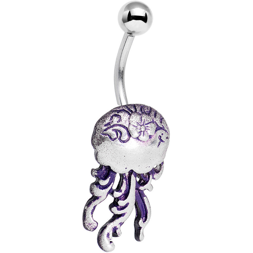 Purple Swirl Simply Seaworthy Jellyfish Belly Ring