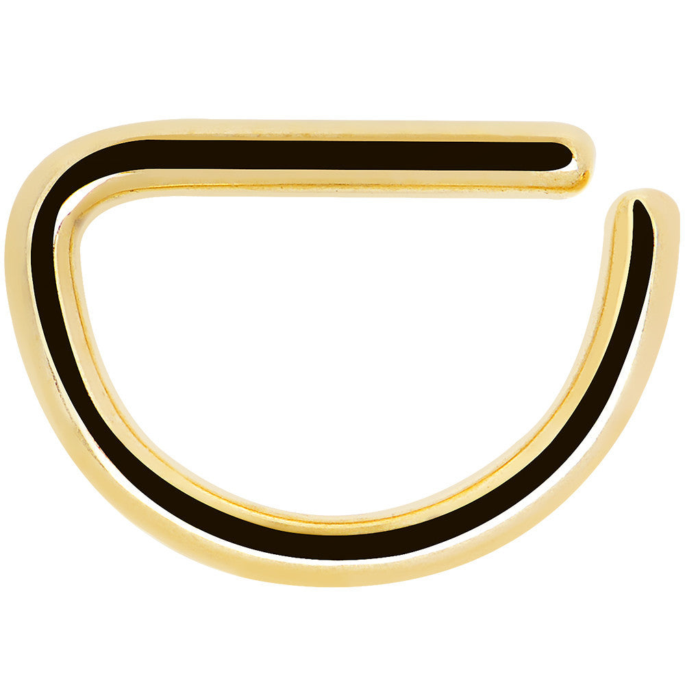 16G 5/16 Classic Gold Anodized Titanium Annealed Steel Ring