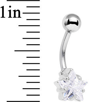 Clear Gem Shoot for the Star Belly Button Ring