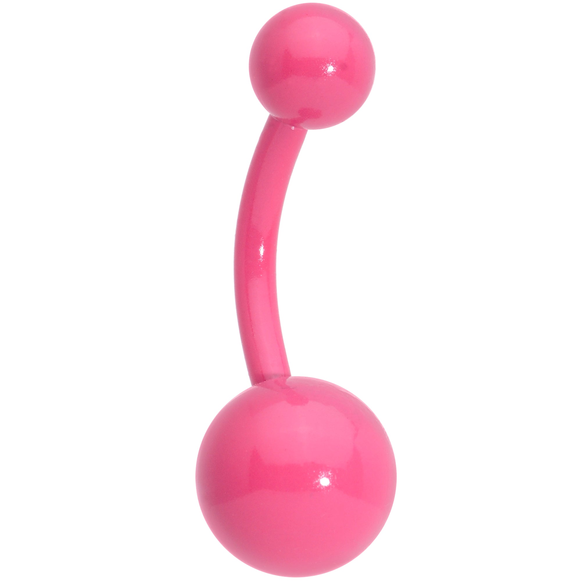 Pink Glow In The Dark Effect Belly Ring