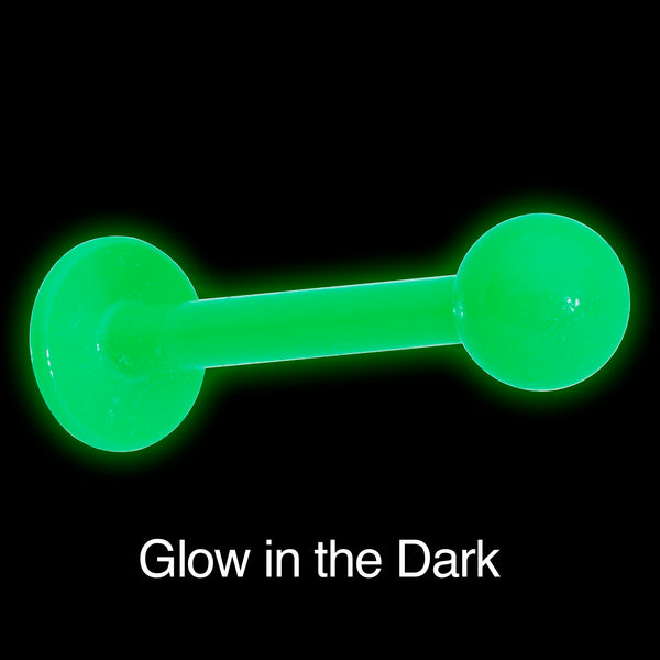 16 Gauge 3/8 Teal Green Glow In The Dark Effect Labret Monroe