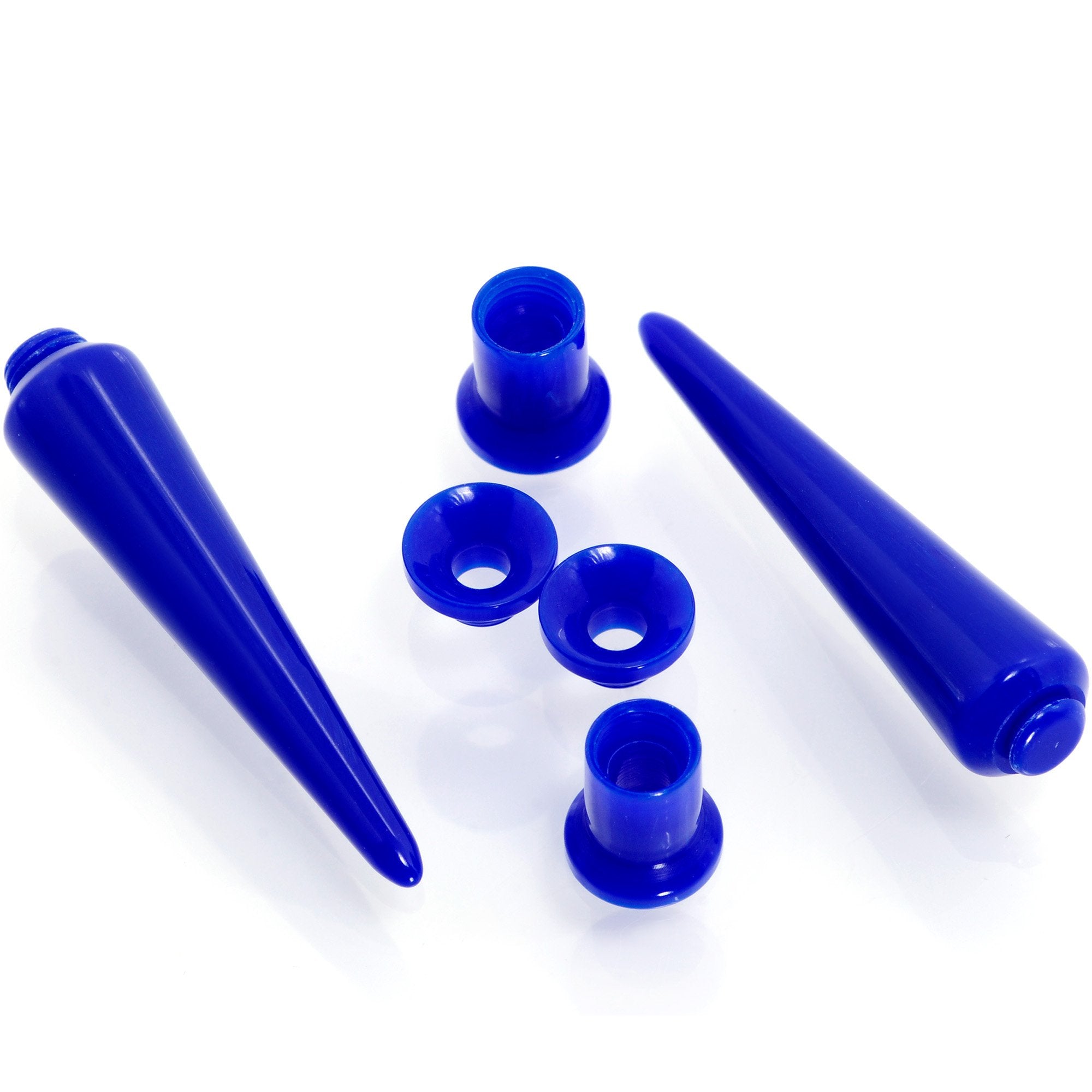 Blue 2 in 1 Interchangeable Screw Fit Plug and Taper Set